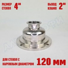 Фланец для колпачковой колонны 4" с выходом 2" Фланец для колпачковой колонны 4" с выходом 2"